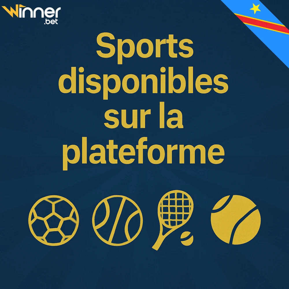 Sports disponibles sur la plateforme